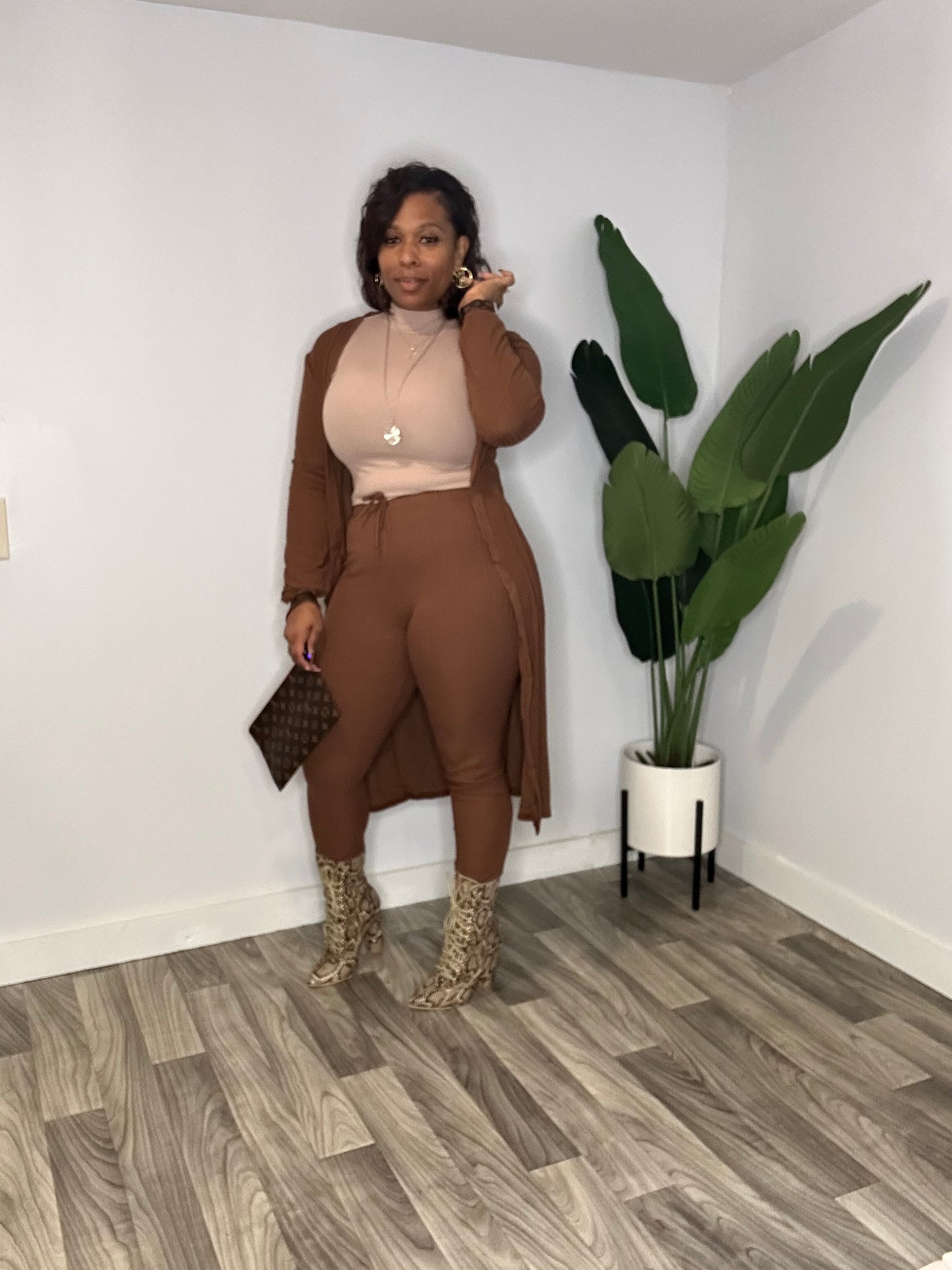 Dress Me Up Or Down Set “Brown”
