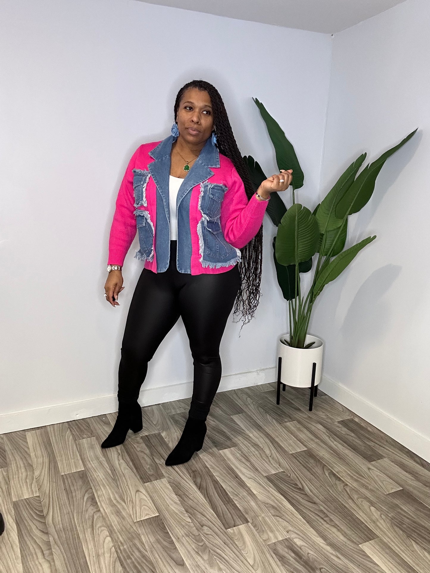 Luxe Smile Blazer Pink/Denim