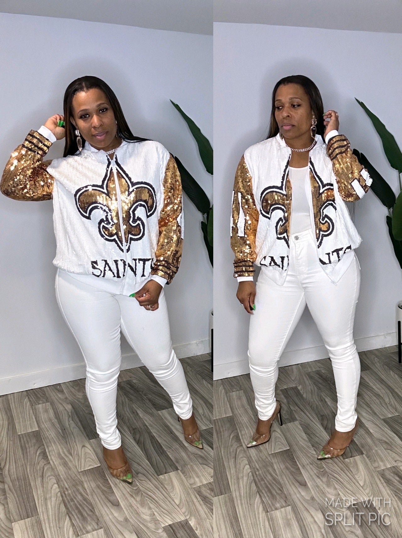 Saints WhiteGold Sequins Jacket