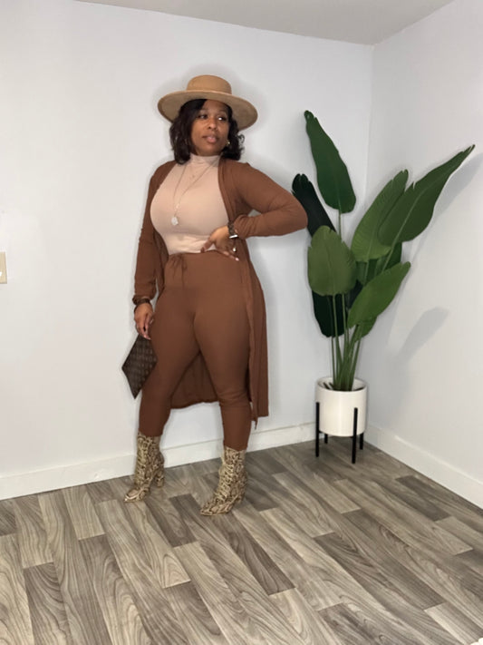 Dress Me Up Or Down Set “Brown”