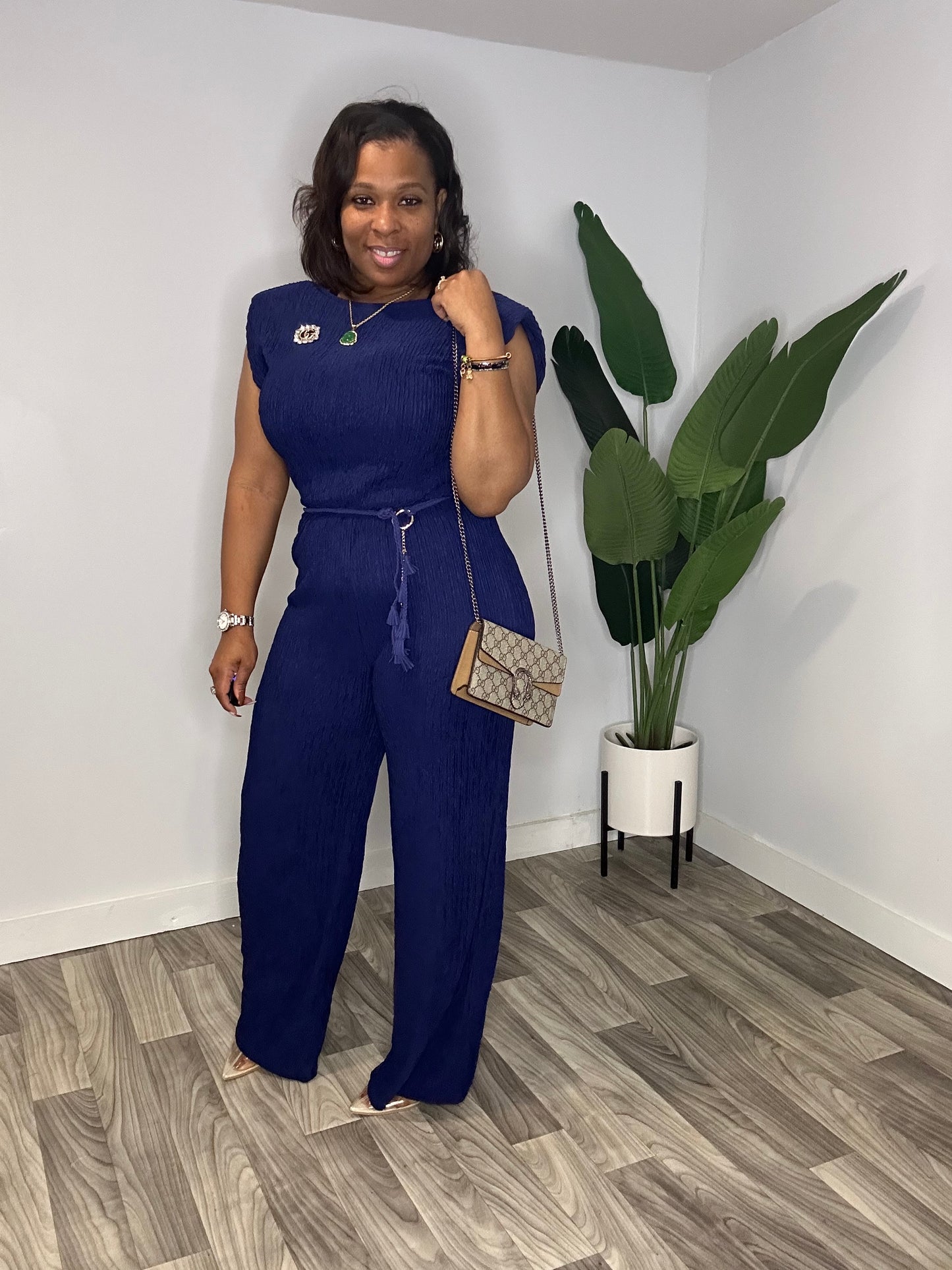 Bless It Jumpsuit “Navy”