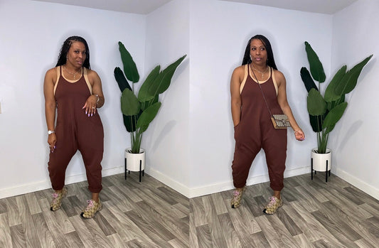 Lazy Day Jumpsuit (Chocolate)