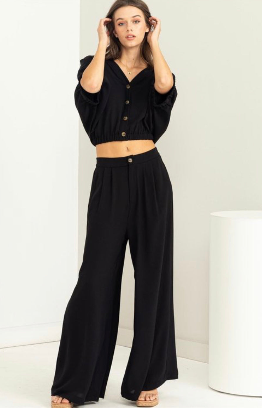 Casual Two Piece Set (Black)