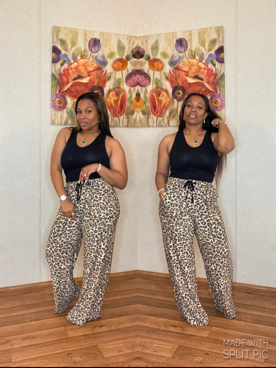 Leopard Pant Set (Black)