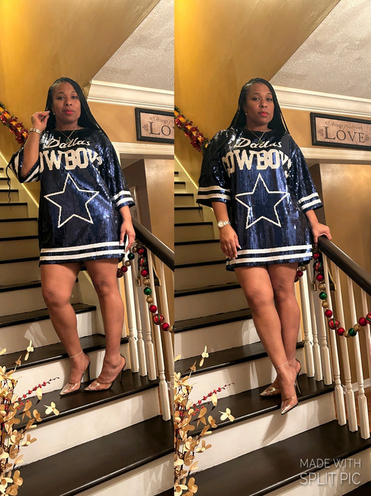 Dallas Cowboys Sequins Dress