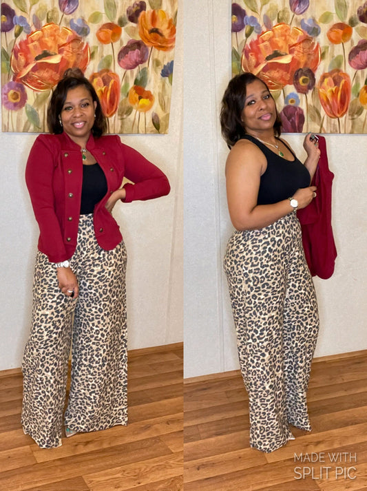 Leopard Palazzo Pants