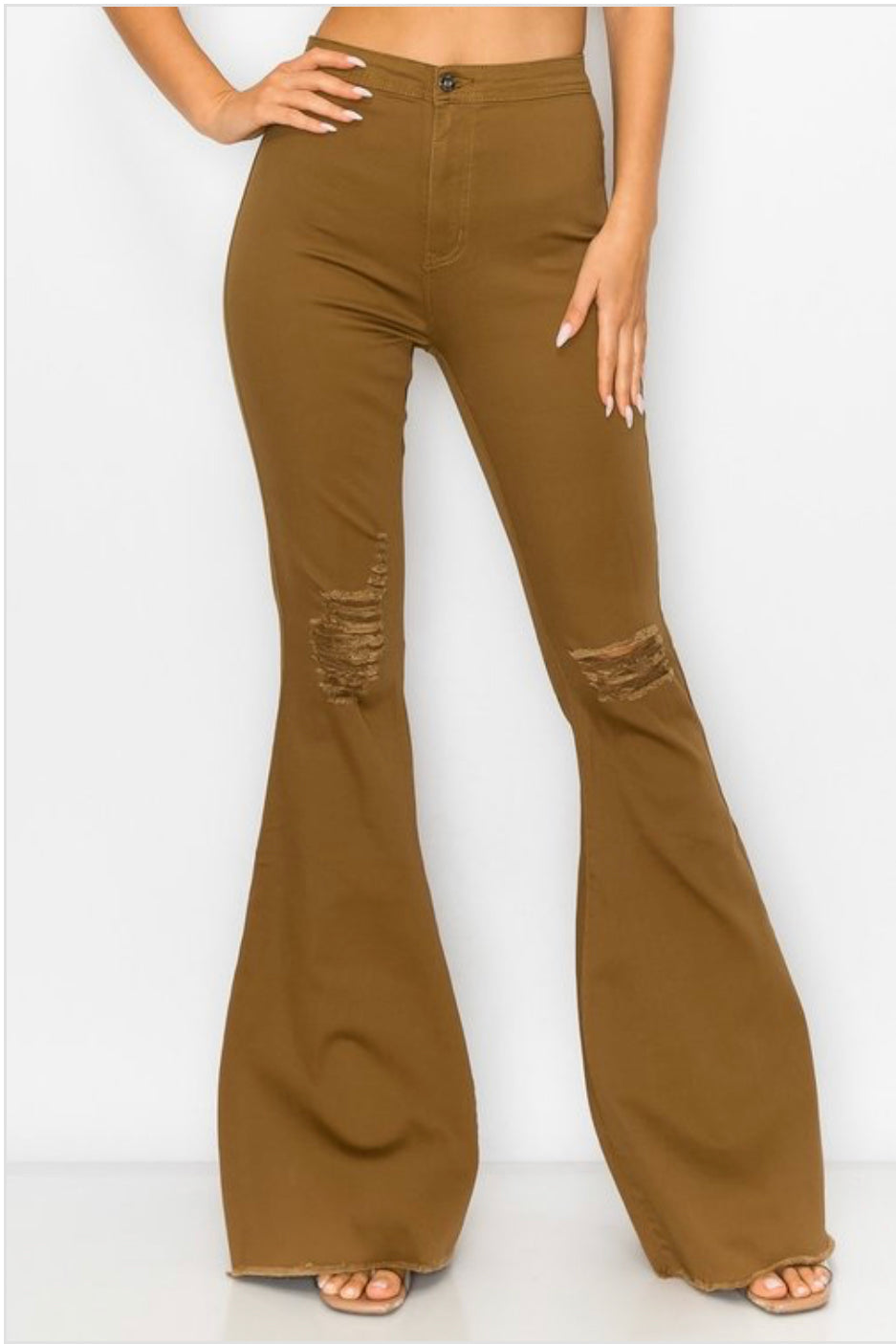 High Waisted Mocha Flares