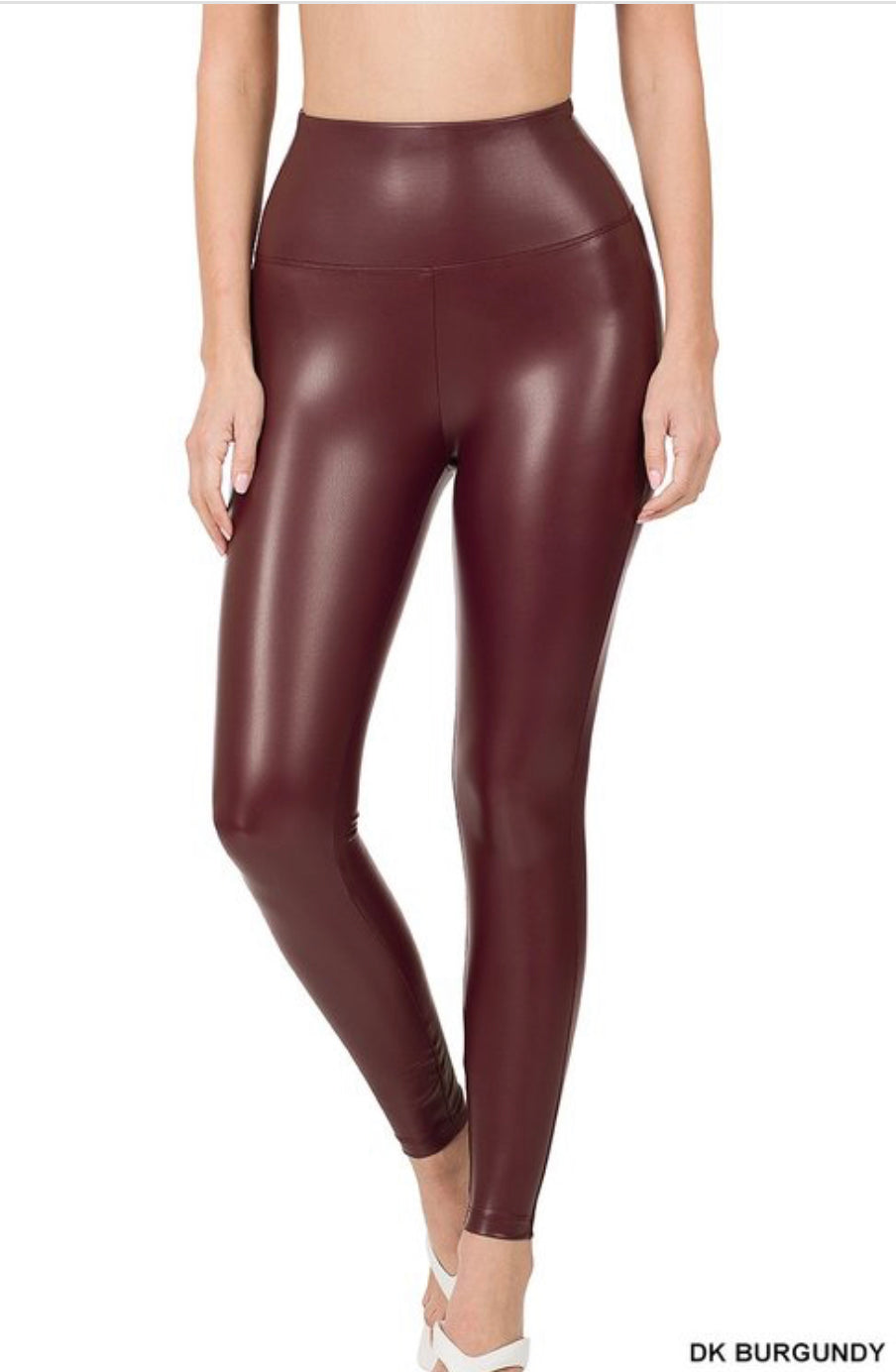 Faux Leather Leggings Set