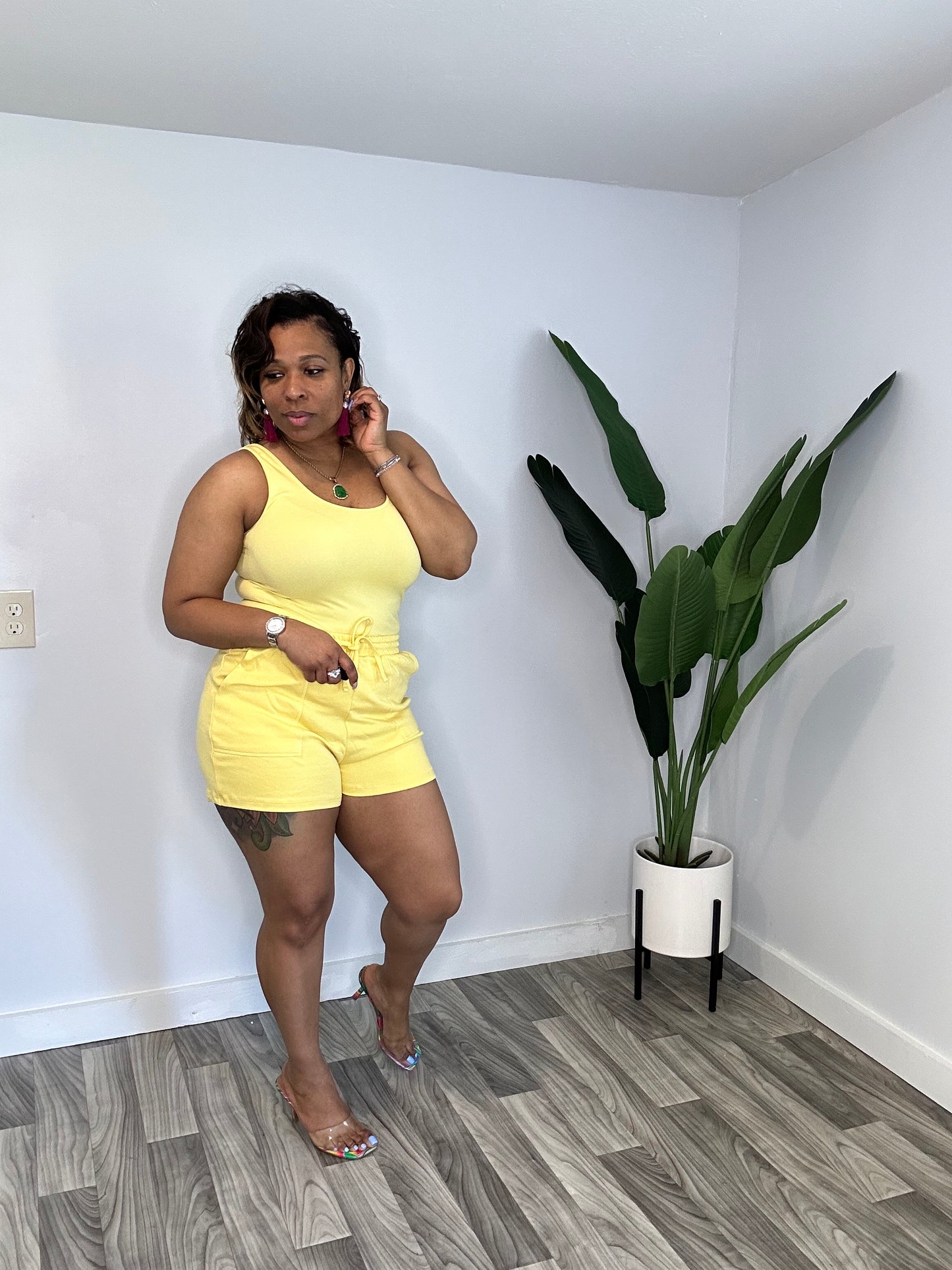 Comfy Season Short Set (Banana)