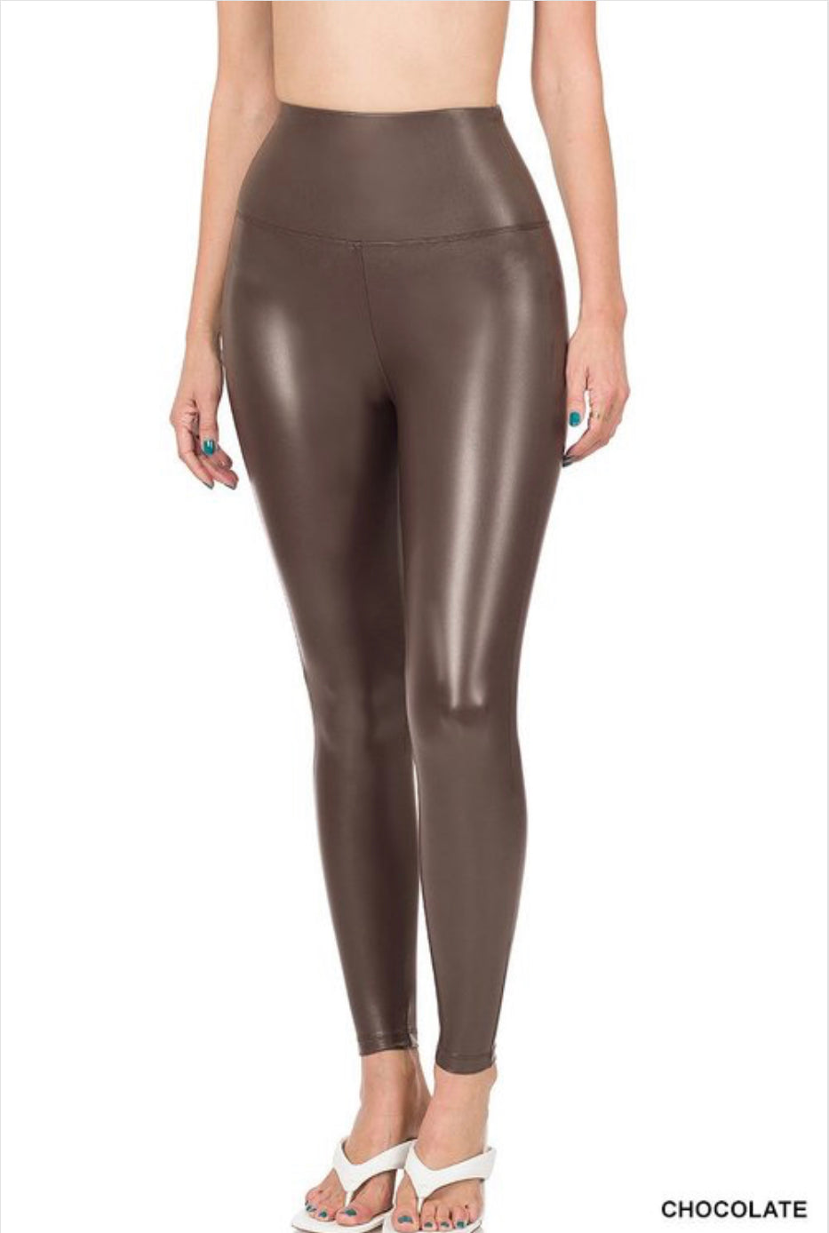 Faux Leather Leggings Set